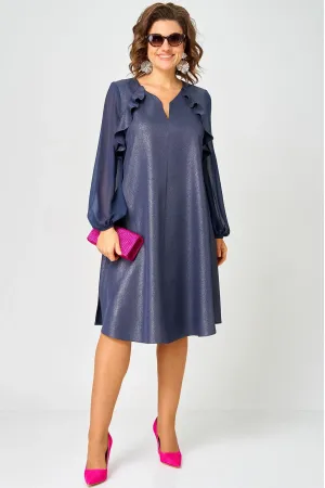 Платье Eva Grant 7322 А синий баклажан