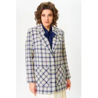 Пиджак Andina City 4010 молочный с синим