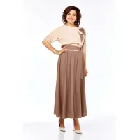 Платье Ольга Стиль С912/1 светло-коричневый