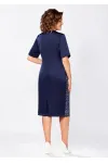 Платье Mira Fashion 5573 синий+белый