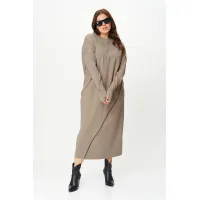 Платье Sova 11255 серый песок