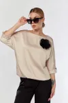 Блузка Talia Fashion 434 светло-бежевый