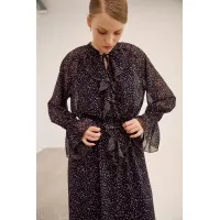 Платье Lokka 1681Т черный/принт цветы