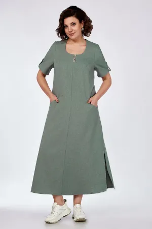 Платье Algranda 3976-4 Серо-зеленый