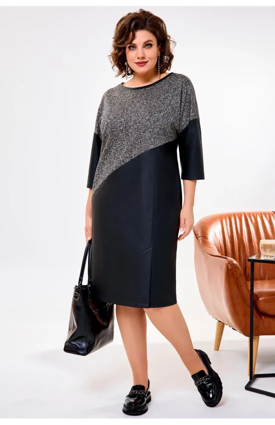 Платье Agatti 5263 черный с золотым