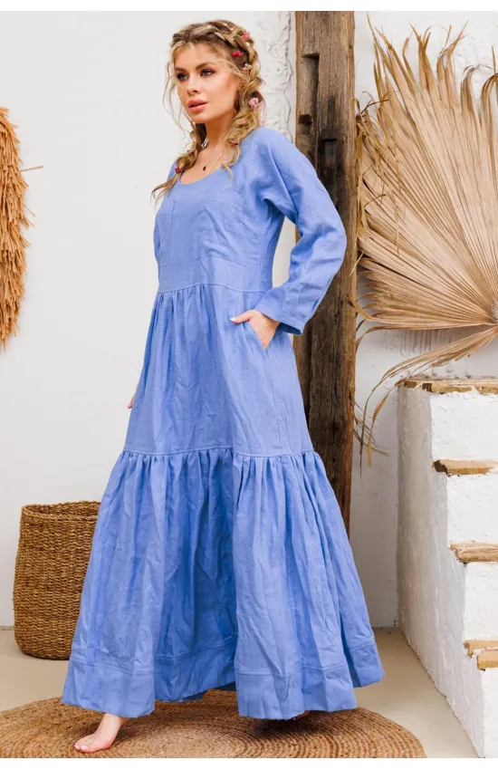 Платье Амулет 9922 голубой 164