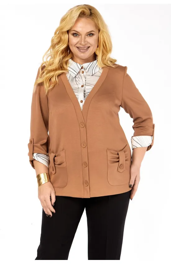 Блузка Элль-Стиль А-541/12 охра