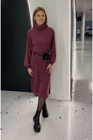 Платье I3I Fashion 103/6 бордо с люрексом