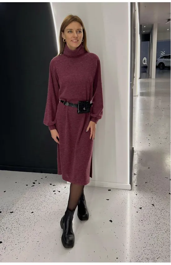 Платье I3I Fashion 103/6 бордо с люрексом