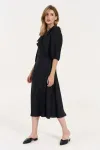 Платье Lenata 11342 рисунок на чёрном