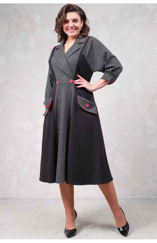 Платье Avanti 1307 серо-чёрный