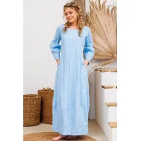 Платье Амулет 9923 небесный 170 Платье Амулет 9923 небесный 170