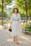 Платье Лилиана 1511Л молочный+горох Платье Лилиана 1511Л молочный+горох