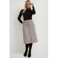 Юбка Mirolia 1263 коричнева ёлочка