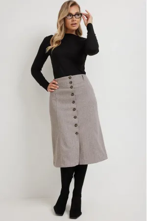 Юбка Mirolia 1263 коричнева ёлочка