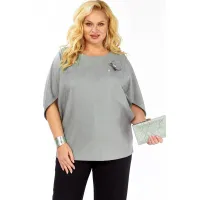 Блузка Элль-Стиль 2436а серый
