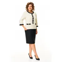 Платье Vi Oro 1216-2 молочный-черный