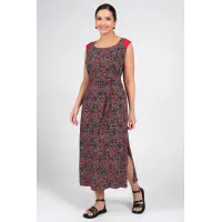 Платье Alani 2354 черный+красный и белый