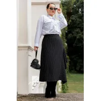 Юбка Adarin А-09 черный/полоска