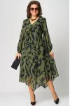 Платье Eva Grant 7122A принт олива Платье Eva Grant 7122A принт олива