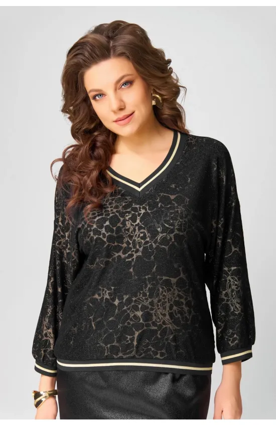Кофта Fita 20722 Ираида черно-золотистый