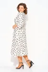 Платье Лилиана 1511Л молочный+горох Платье Лилиана 1511Л молочный+горох