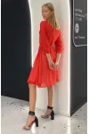 Платье I3I Fashion 102/2 красное в белый горошек