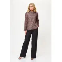 Блузка Talia Fashion 423 геометрический коричнево-черный принт. Блузка Talia Fashion 423 геометрический коричнево-черный принт.