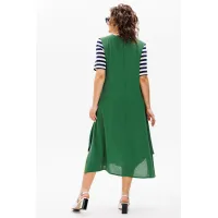 Платье Michel Chic 2178 зелёный+полоска
