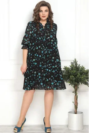 Платье Solomea Lux 800 черный с зеленым
