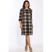 Платье Lady Style Classic 1758/8 Черный с бежевым