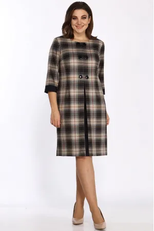 Платье Lady Style Classic 1758/8 Черный с бежевым