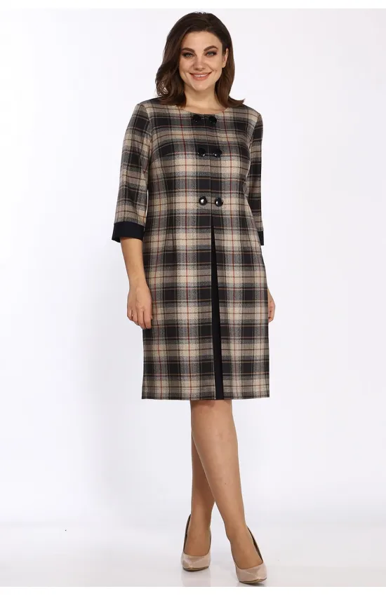 Платье Lady Style Classic 1758/8 Черный с бежевым