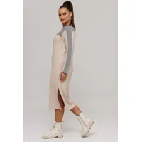 Платье Галеан Cтиль 995 бежевый с серым