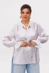 Блузка Anelli 1323 лиловый лео