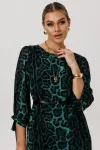 Платье Anelli 1733 Леопардовый изумруд