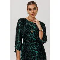 Платье Anelli 1733 Леопардовый изумруд