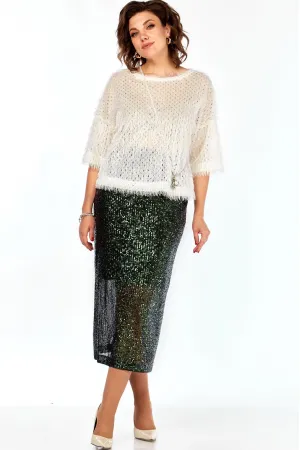 Юбка Ольга Стиль Л432 зеленый