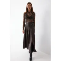 Юбка Люше 4223 коричневый