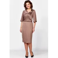 Платье Mira Fashion 5610 бежевый Платье Mira Fashion 5610 бежевый