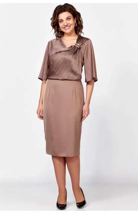 Платье Mira Fashion 5610 бежевый