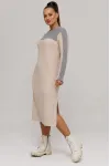 Платье Галеан Cтиль 995 бежевый с серым