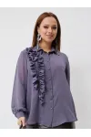Блузка Condra Deluxe 16300 серый-фиолетовый