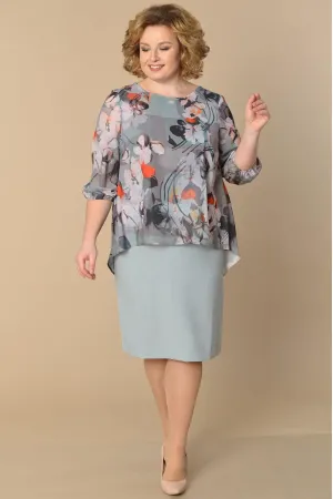 Платье Lady Style Classic 1343/7 Оливковый