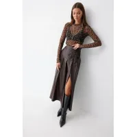 Юбка Люше 4223 коричневый