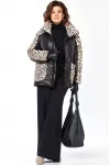 Куртка Lady Secret 7294 черный+леопардовый мех