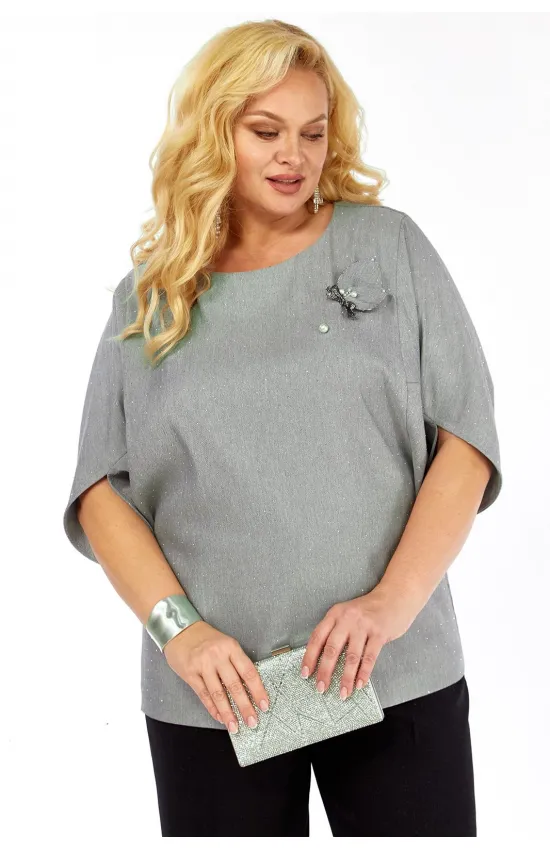 Блузка Элль-Стиль 2436а серый
