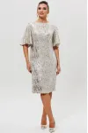 Платье Mislana 1037/1 серебро