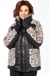 Куртка Lady Secret 7294 черный+леопардовый мех