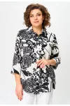 Блузка Белэльстиль 408-310 молочно-черный